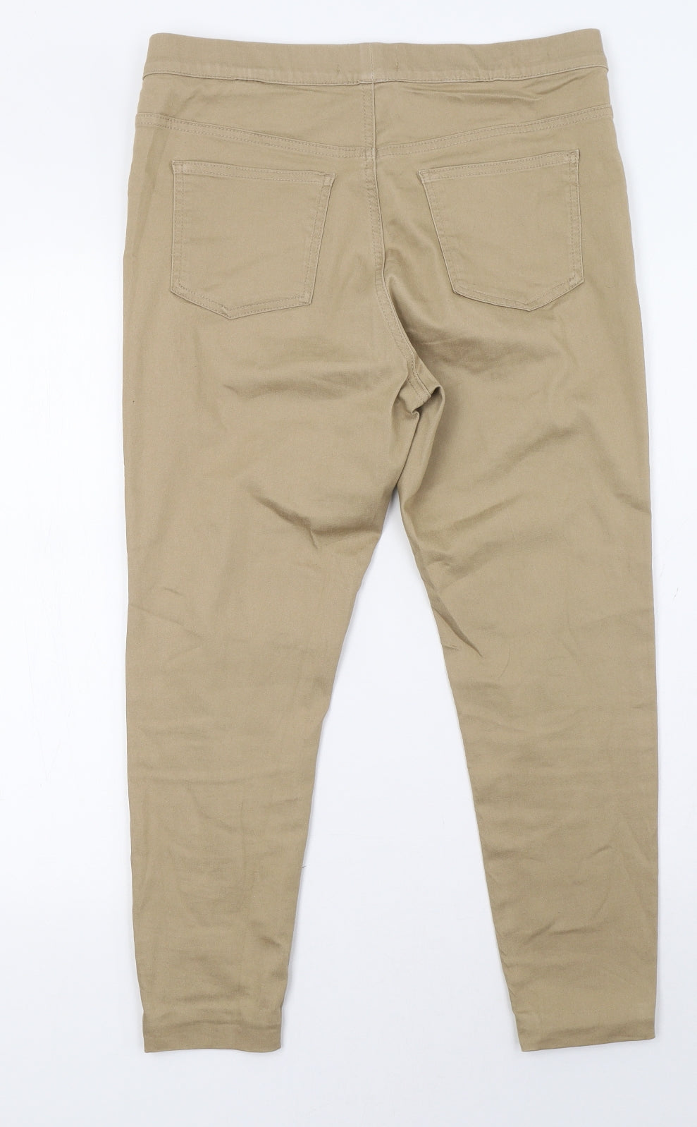 Marks and Spencer Womens Beige   Jegging Trousers Size 14 L26 in