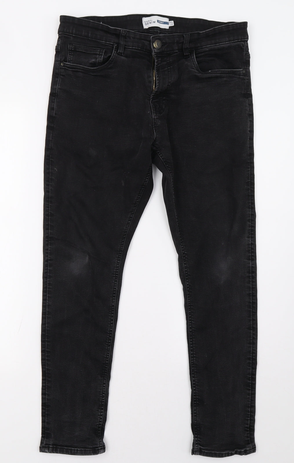 Matalan Mens Black   Straight Jeans Size 34 L30 in