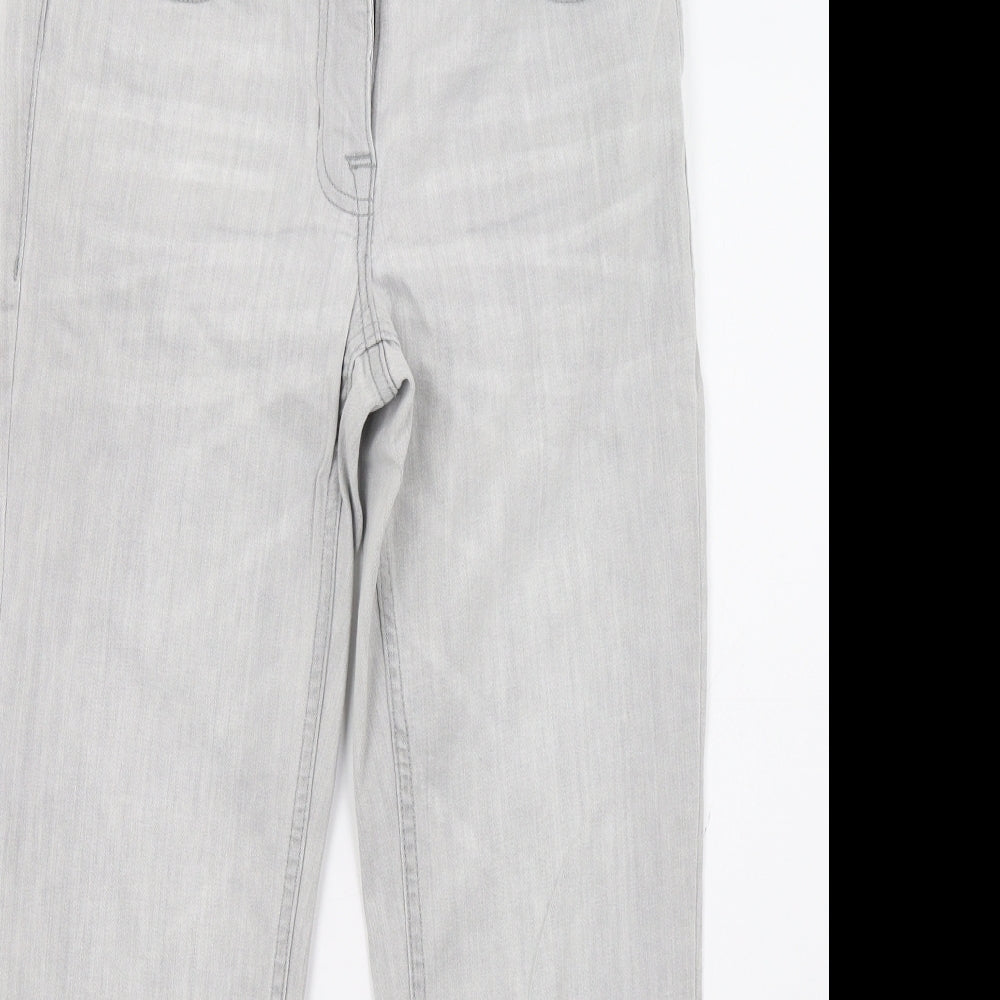NEXT Womens Grey   Straight Jeans Size 10 L27 in