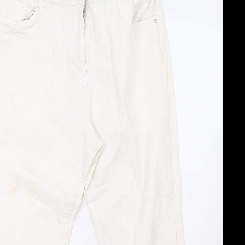 Anthology Womens White   Straight Jeans Size 16 L27 in