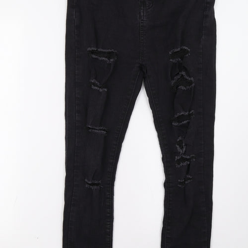 Boohoo Womens Black   Skinny Jeans Size 12 L31 in