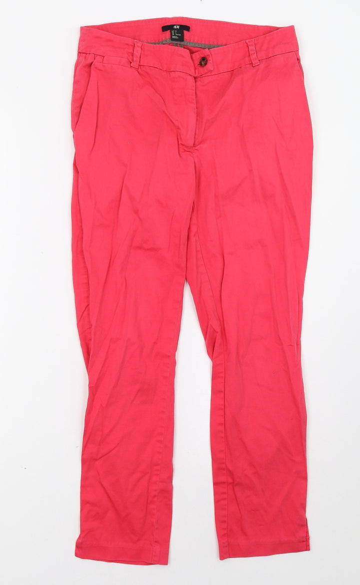 H&M Womens Pink   Trousers  Size 8 L26 in