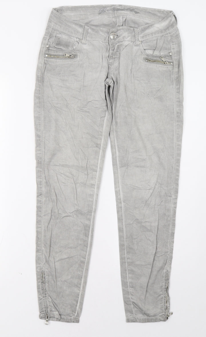 j welly Womens Grey   Skinny Jeans Size S L30 in