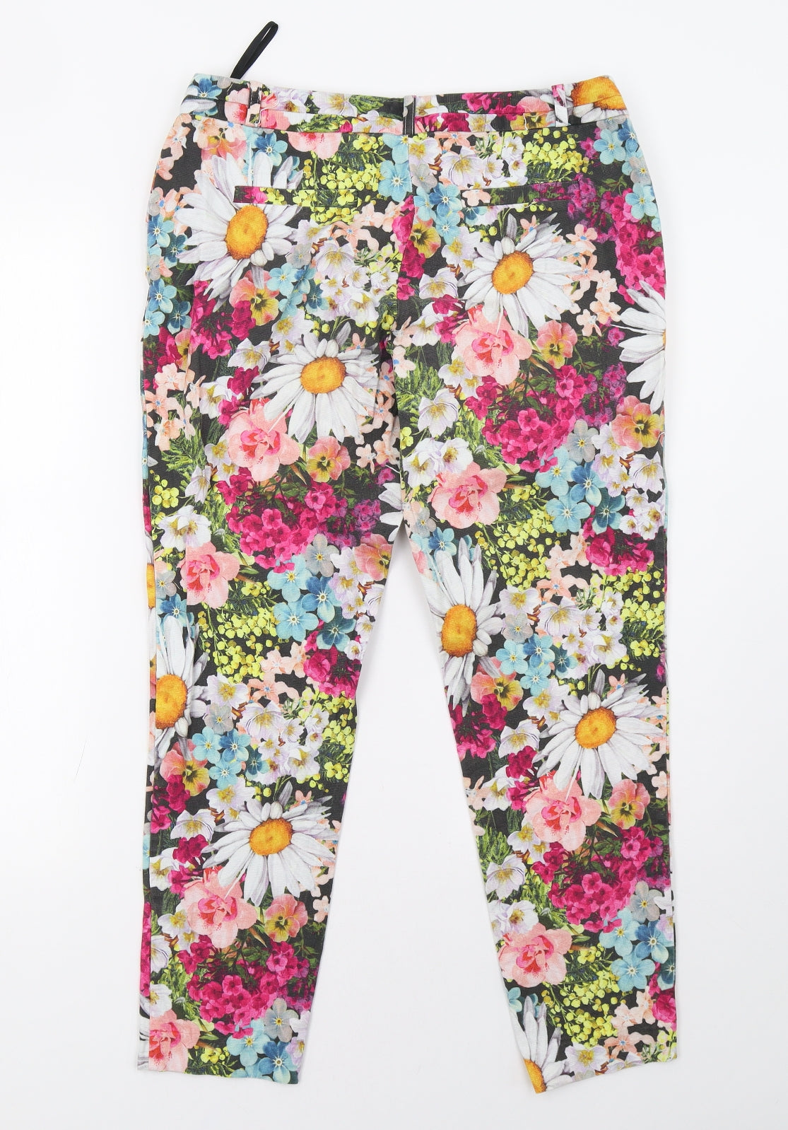 River Island Womens Multicoloured Floral  Trousers  Size 12 L28 in