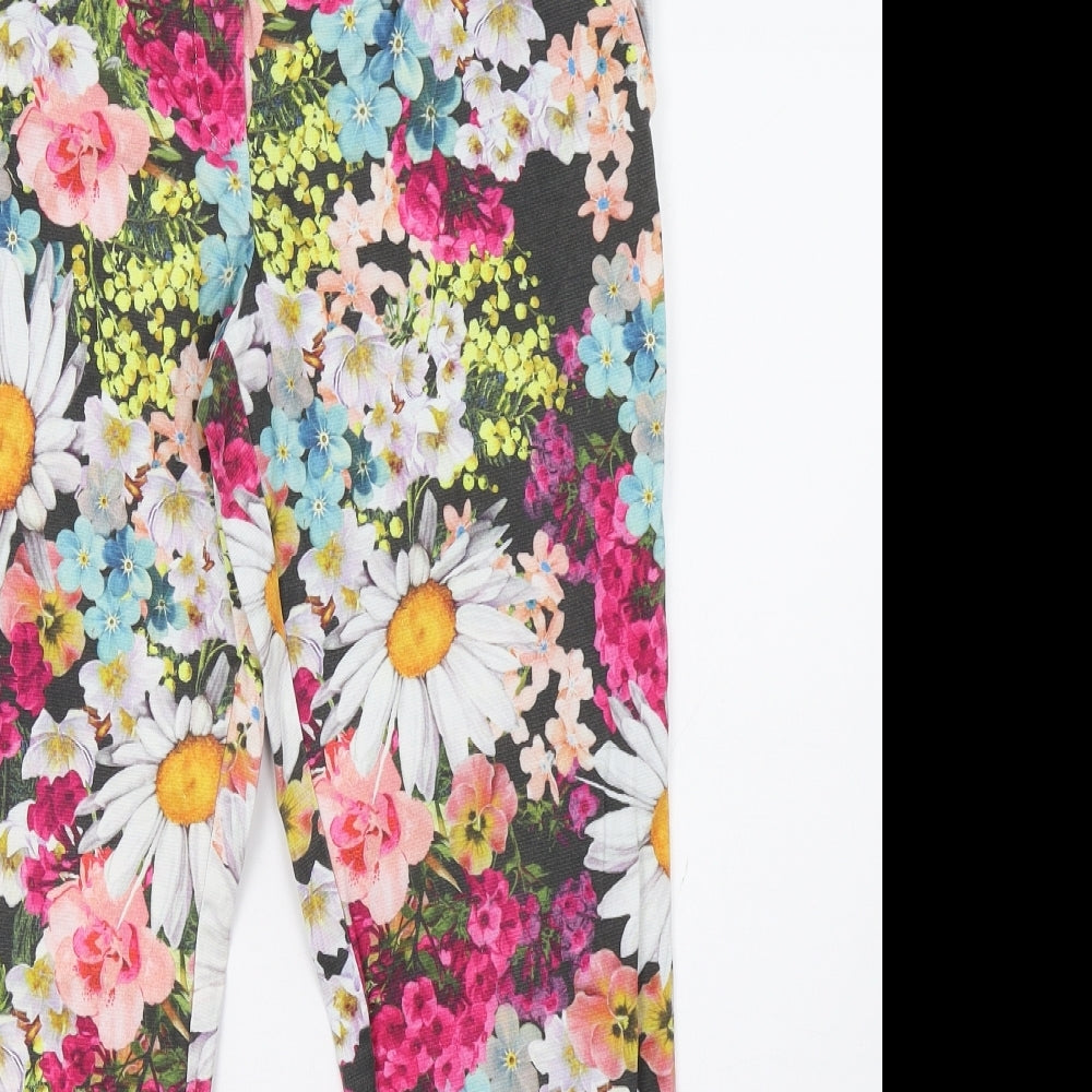 River Island Womens Multicoloured Floral  Trousers  Size 12 L28 in