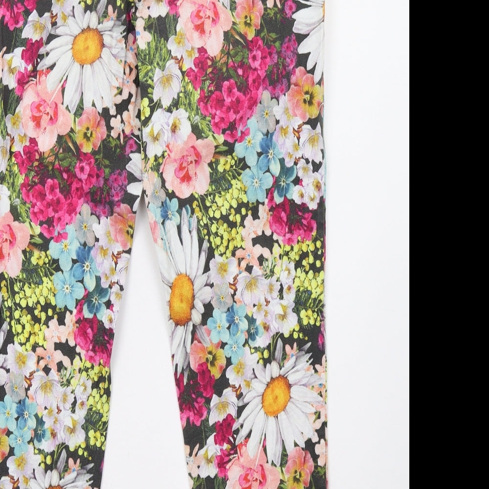 River Island Womens Multicoloured Floral  Trousers  Size 12 L28 in