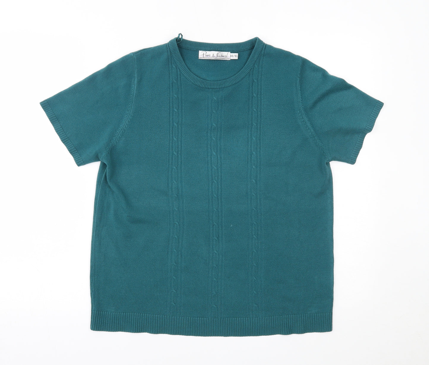 pure & natural Womens Green   Basic Blouse Size 14