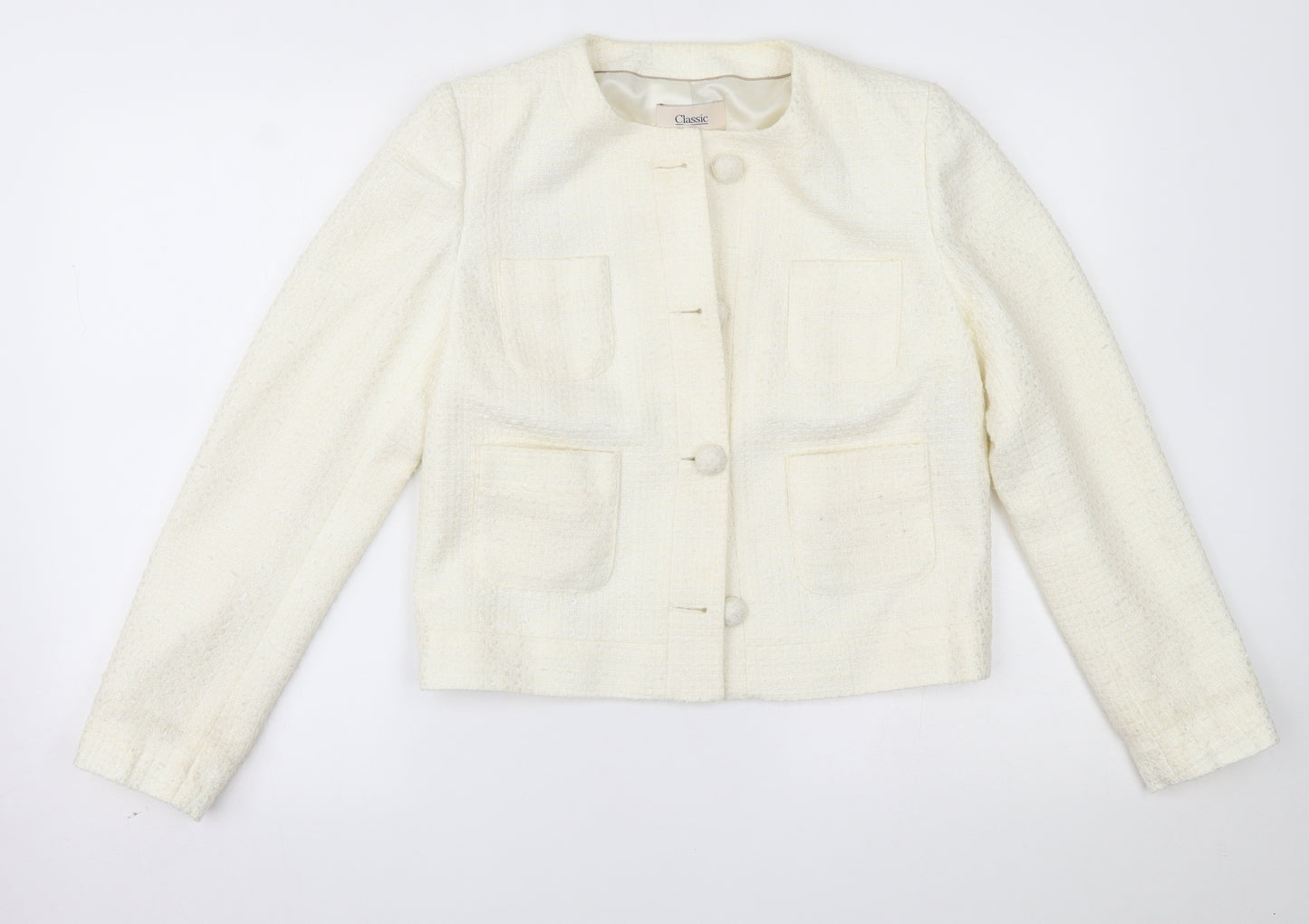 Marks and Spencer Womens White   Jacket Blazer Size 10