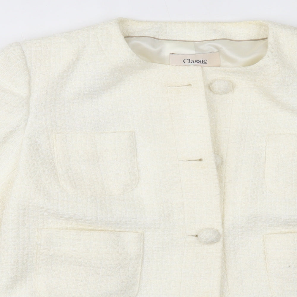 Marks and Spencer Womens White   Jacket Blazer Size 10