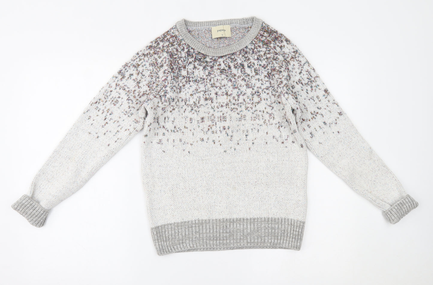 Papaya Womens White   Pullover Jumper Size S