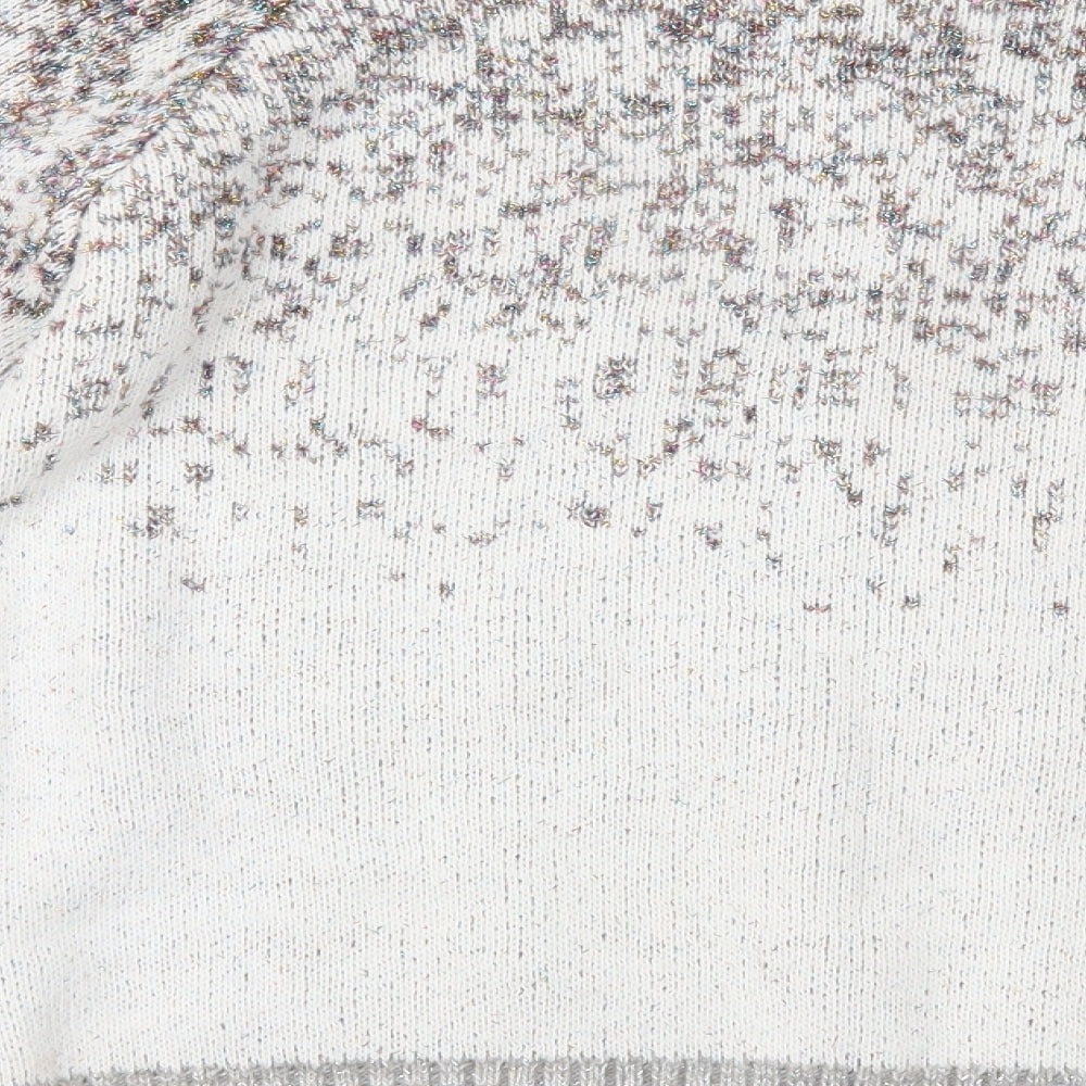 Papaya Womens White   Pullover Jumper Size S