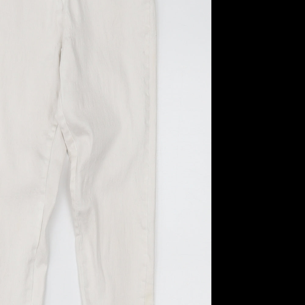 Primark Womens White  Denim Skinny Jeans Size 14 L28 in