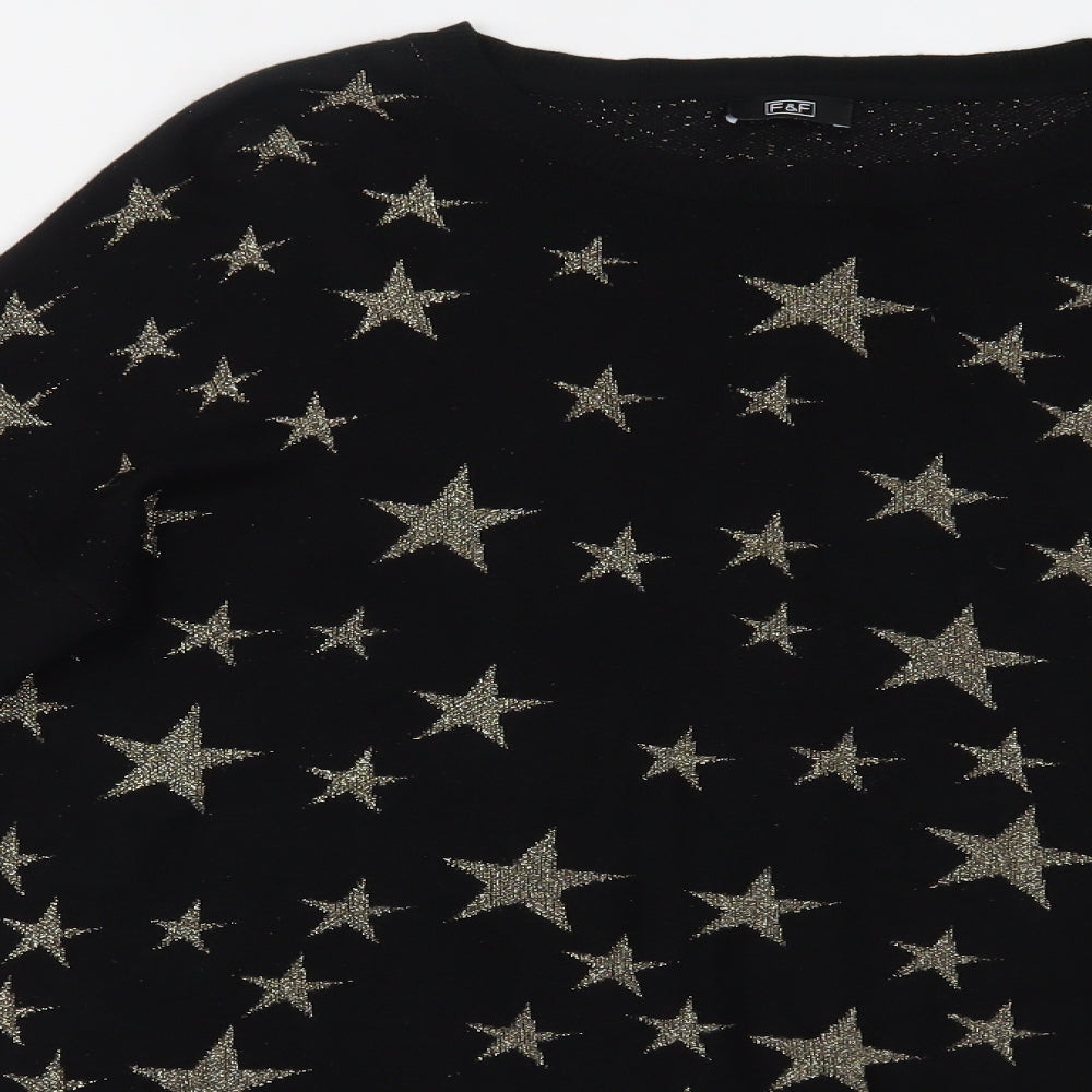 F&F Womens Black Polka Dot  Basic Blouse Size 14