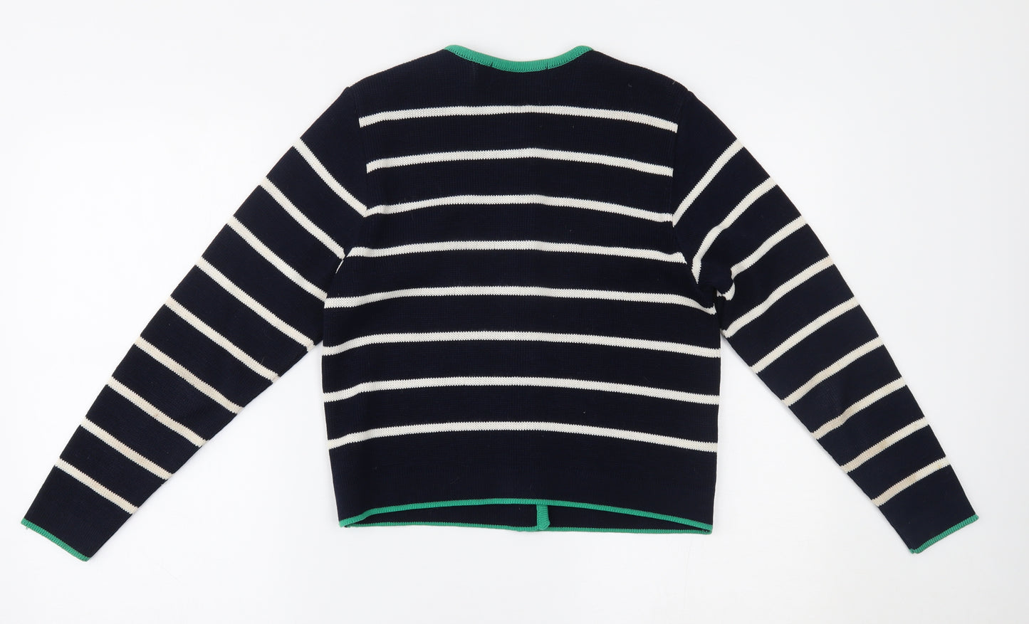 ST MICHAELS Womens Blue Striped  Basic Blouse Size 12