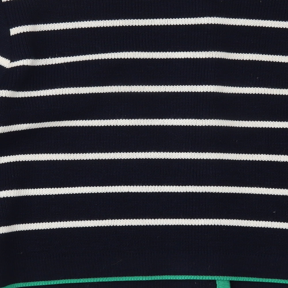 ST MICHAELS Womens Blue Striped  Basic Blouse Size 12