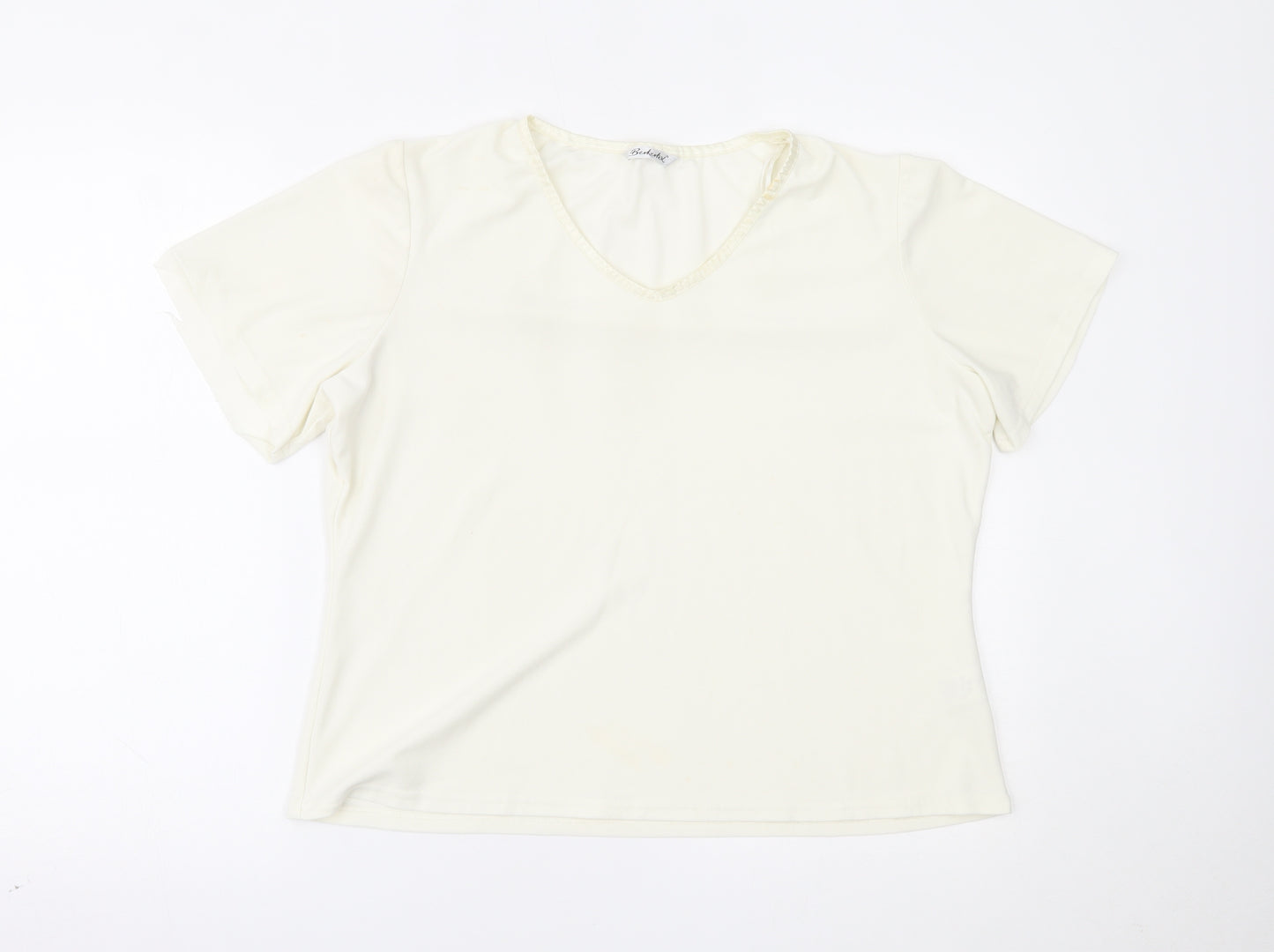 Berkertex Womens White   Basic T-Shirt Size 18