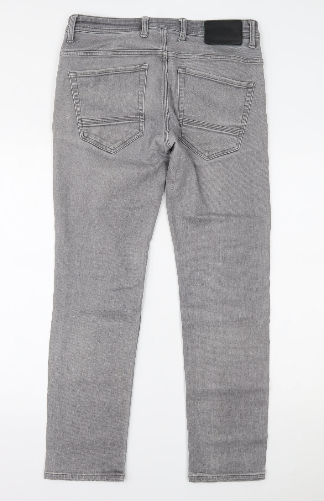 Burton Mens Grey  Denim Straight Jeans Size 34 L32 in