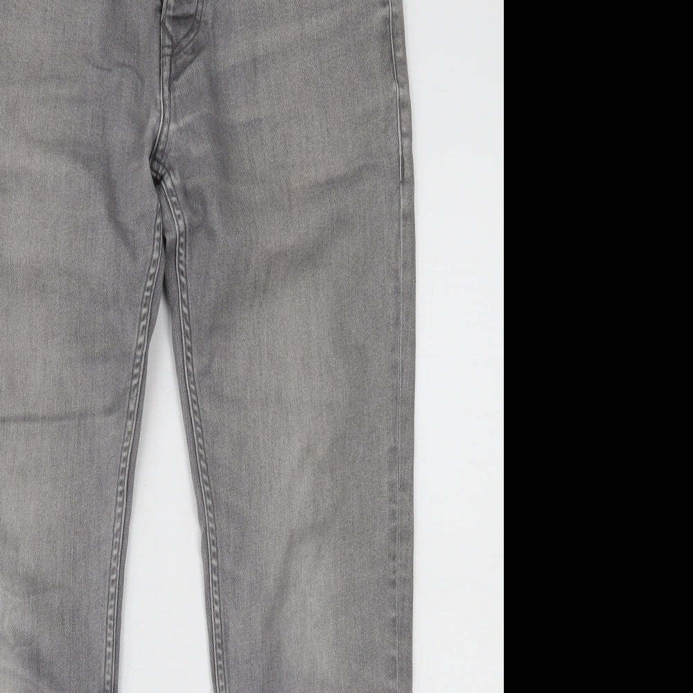 Burton Mens Grey  Denim Straight Jeans Size 34 L32 in
