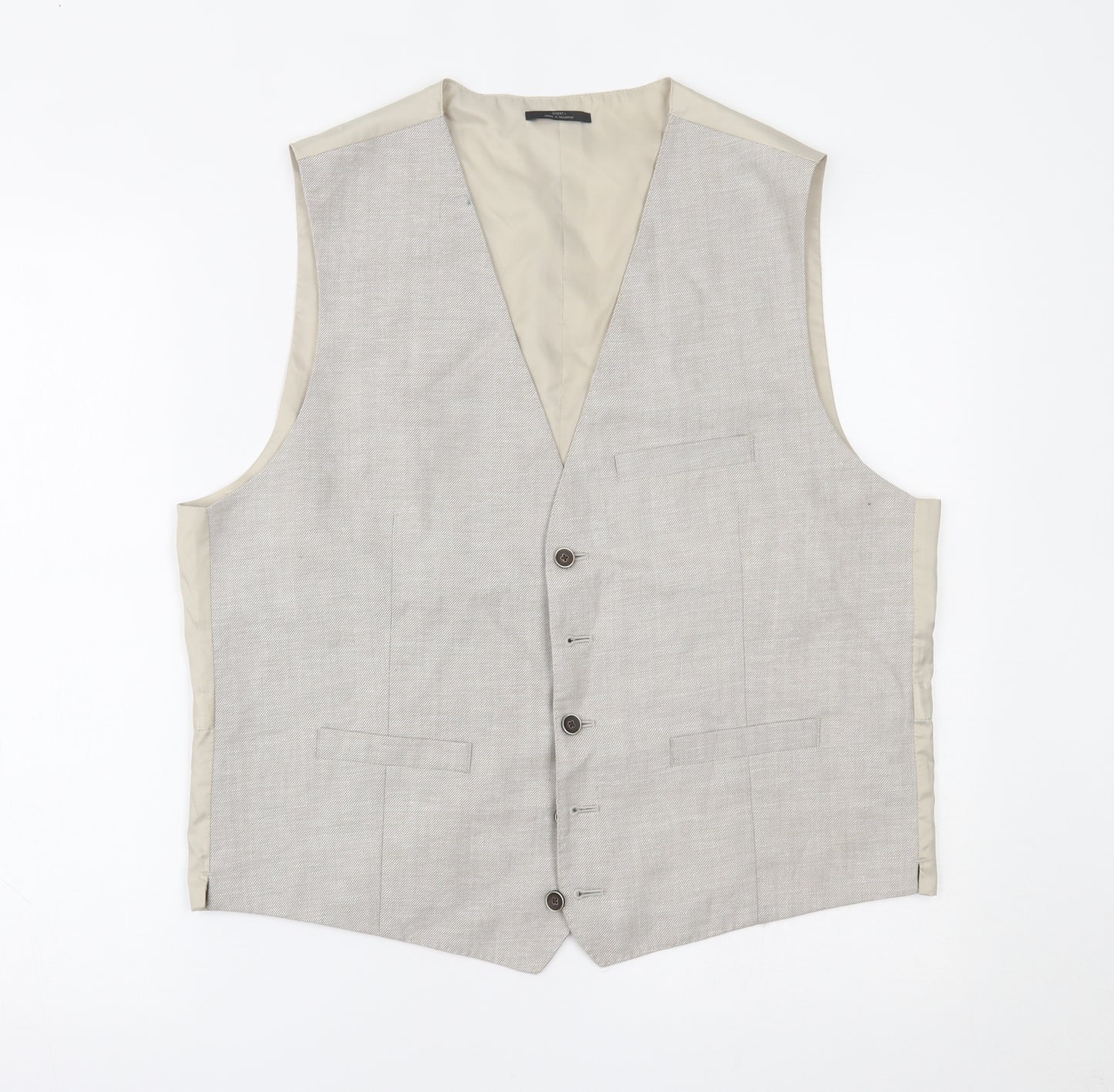 Marks and Spencer Mens Grey   Jacket Suit Waistcoat Size L