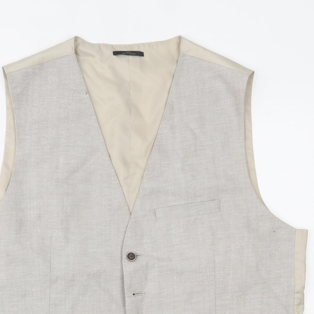Marks and Spencer Mens Grey   Jacket Suit Waistcoat Size L
