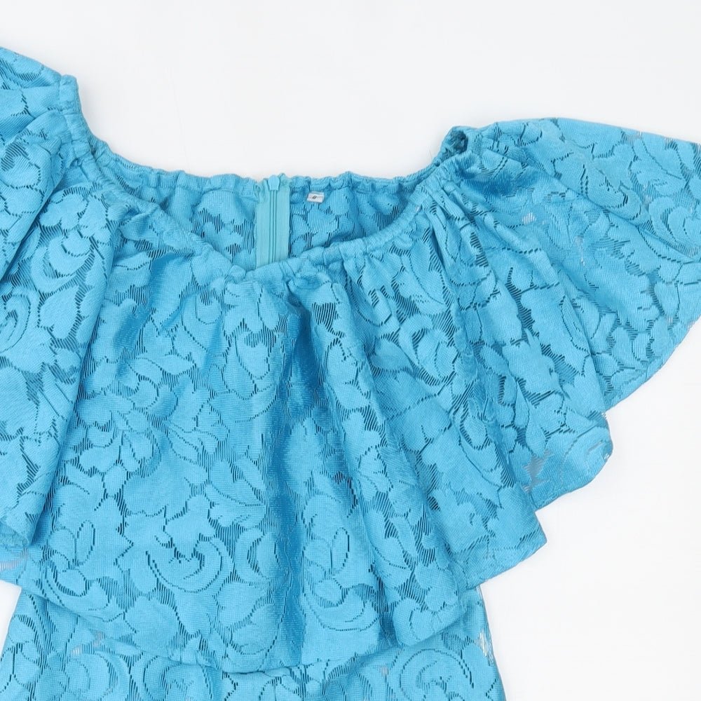 Preworn Womens Blue   Bodysuit One-Piece Size S