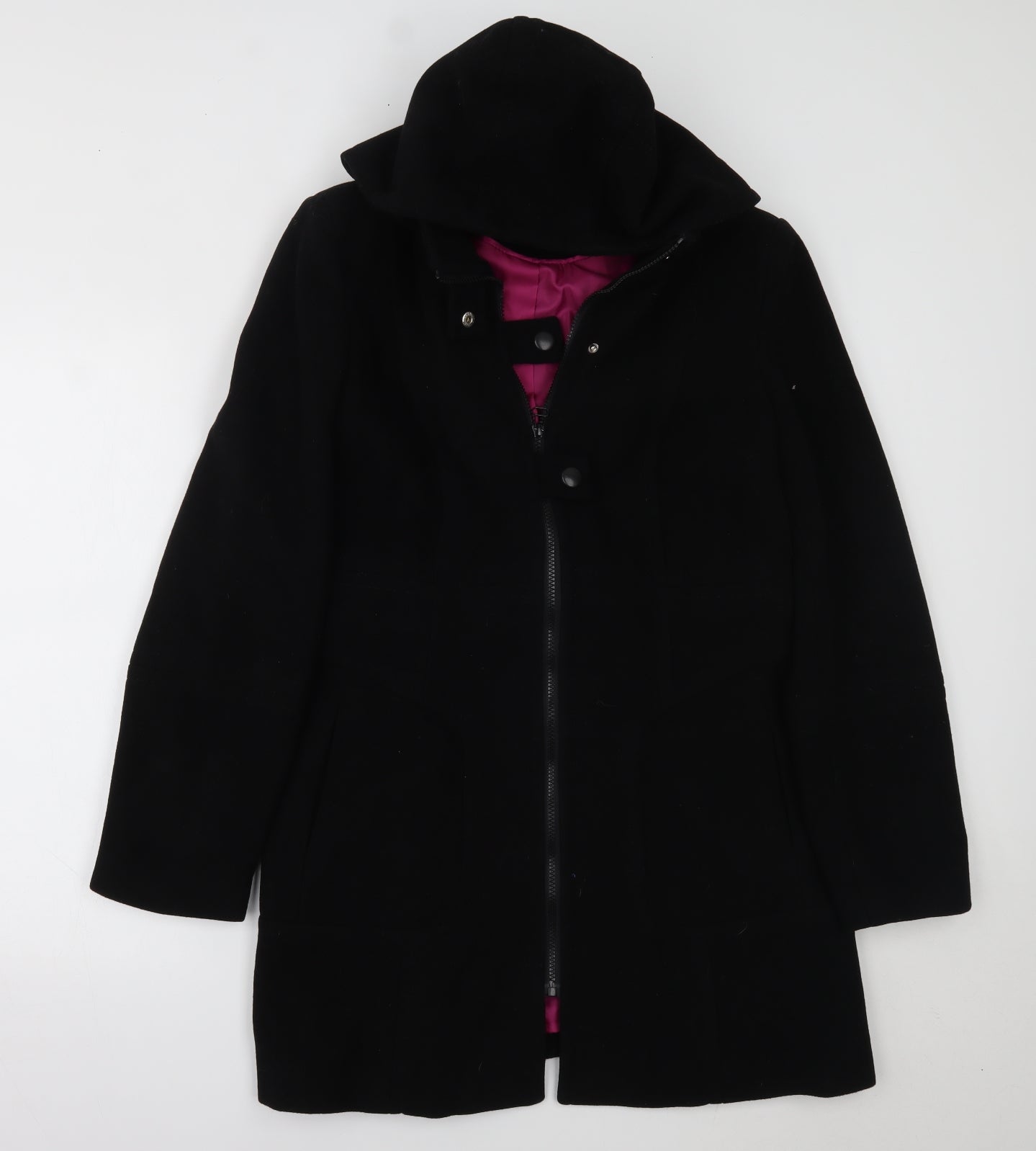 NEXT Womens Black   Overcoat Coat Size 10