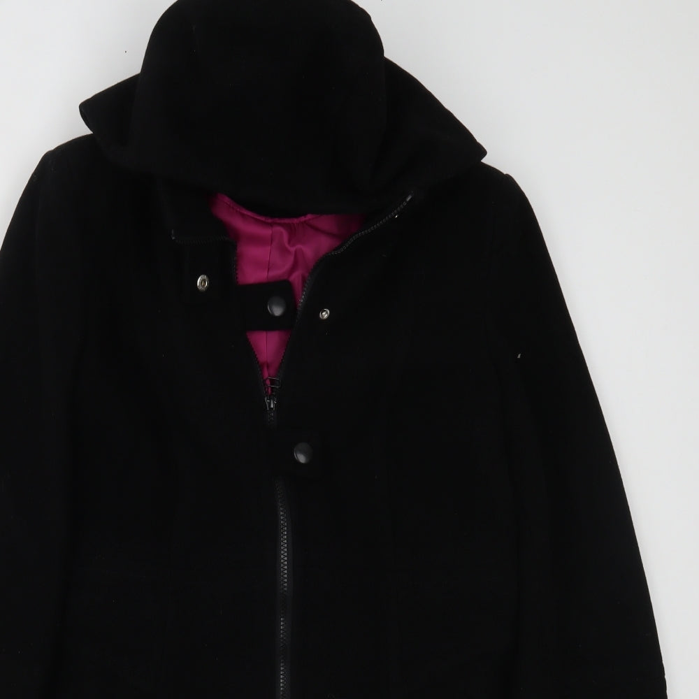 NEXT Womens Black   Overcoat Coat Size 10