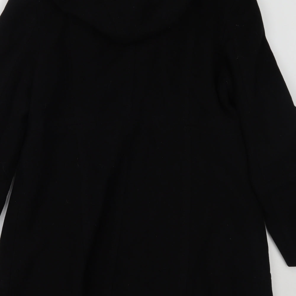 NEXT Womens Black   Overcoat Coat Size 10