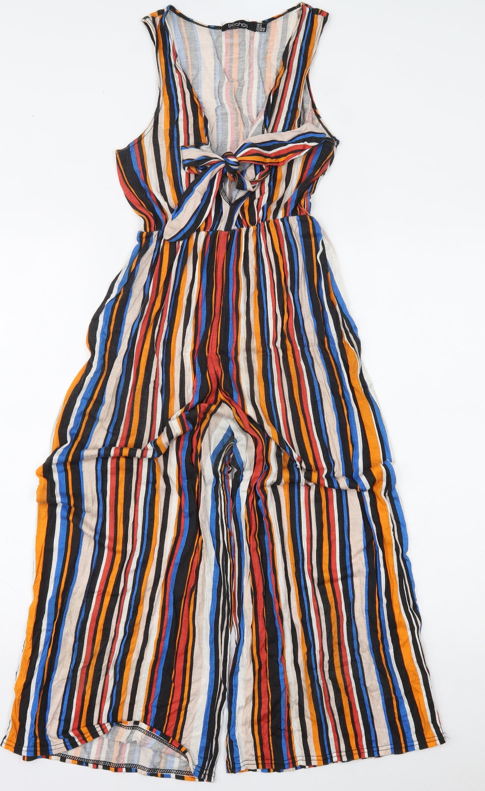 Boohoo Womens Multicoloured Striped  Playsuit One-Piece Size 6