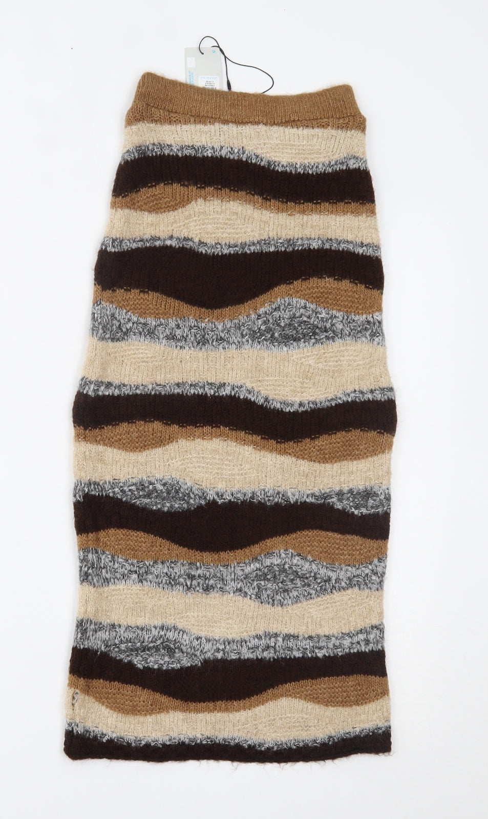 Primark Womens Brown Striped  Straight & Pencil Skirt Size 2XS