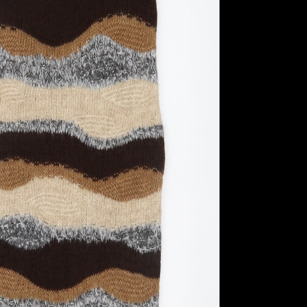 Primark Womens Brown Striped  Straight & Pencil Skirt Size 2XS