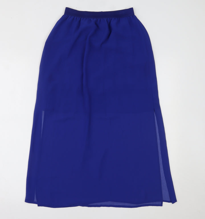 H&M Womens Blue A-Line Skirt Size 8