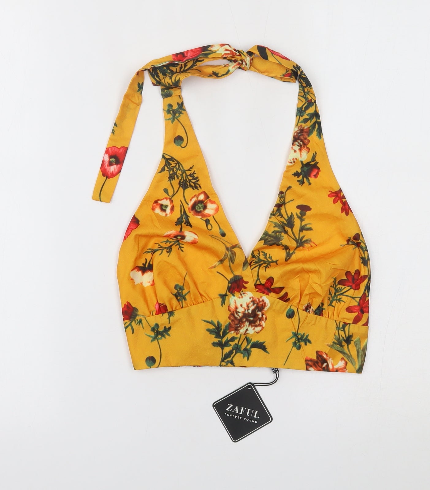 Zaful Womens Yellow Floral   Outfit/Set Size 8