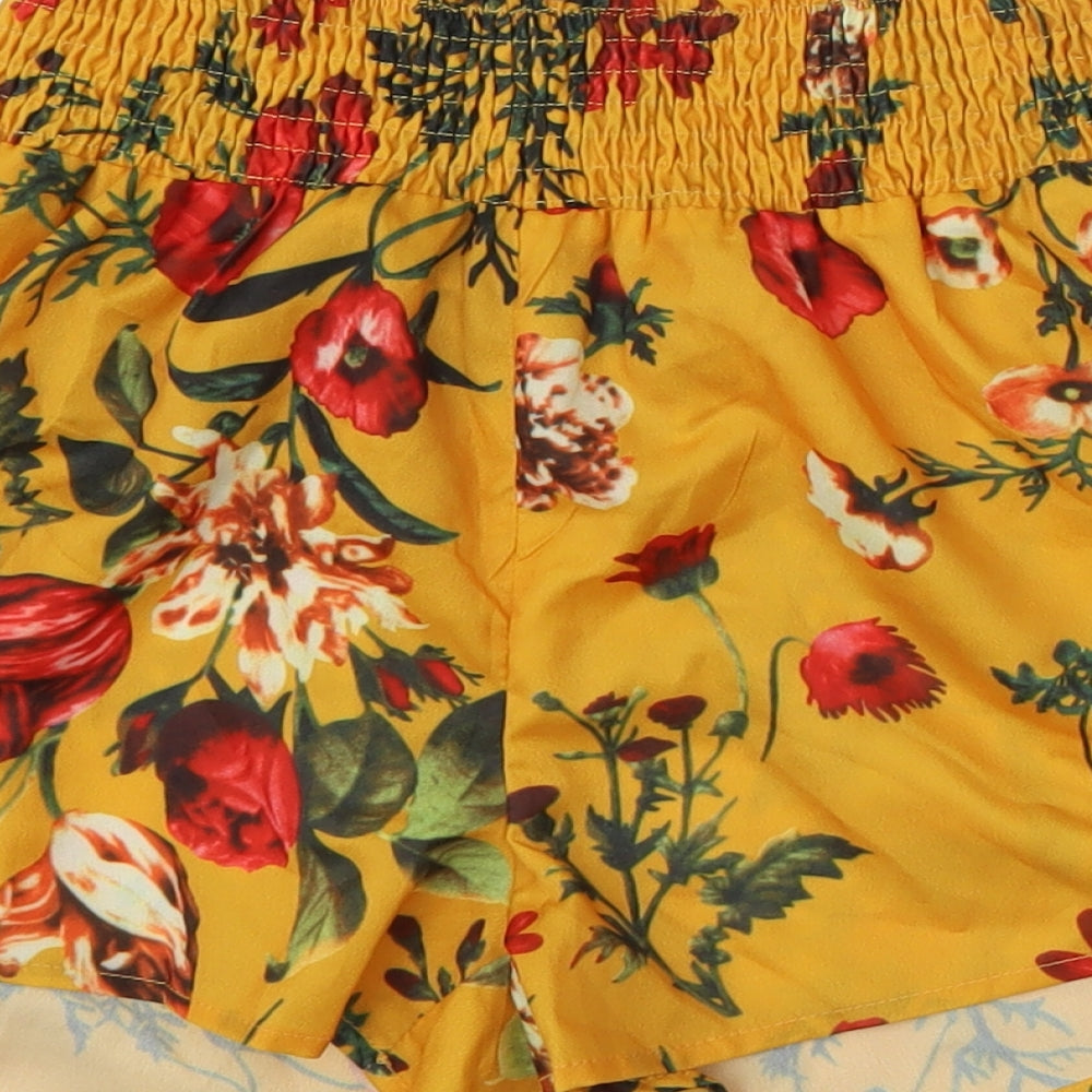 Zaful Womens Yellow Floral   Outfit/Set Size 8