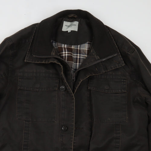 GREENWOODS Mens Brown   Overcoat Coat Size M