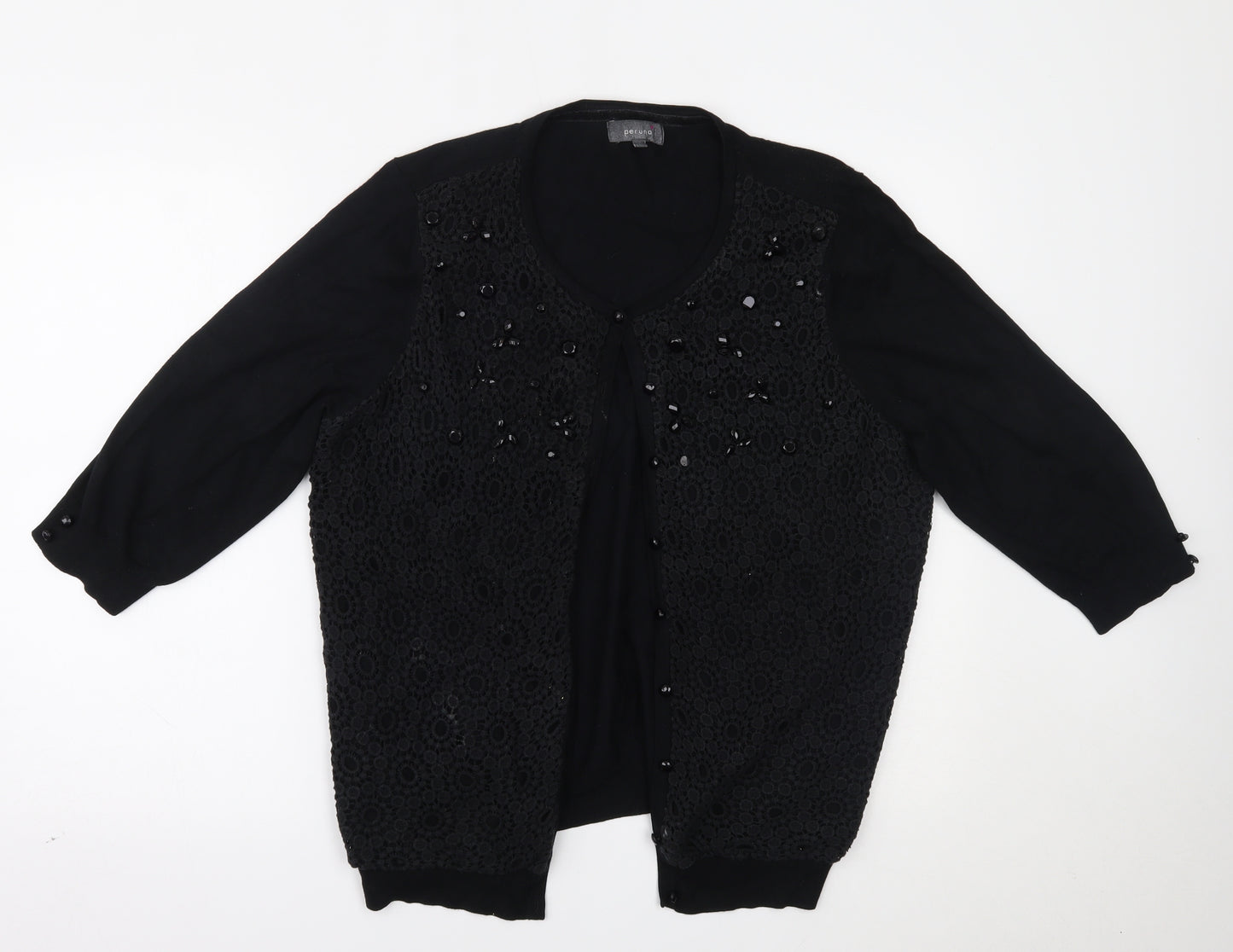 Marks and Spencer Womens Black   Cardigan Jumper Size 20