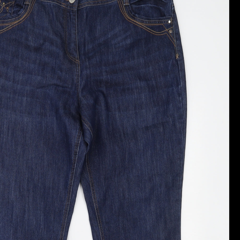 George Womens Blue  Denim Bootcut Jeans Size 20 L25 in