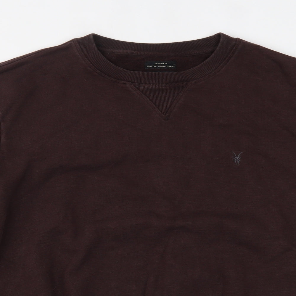 AllSaints Mens Brown   Pullover Sweatshirt Size L
