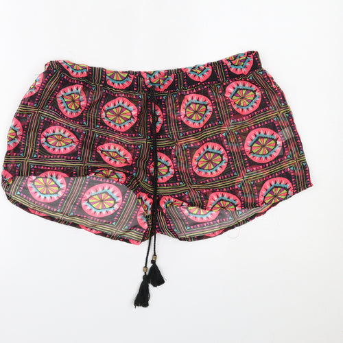 Primark Womens Multicoloured Geometric  Sweat Shorts Size M