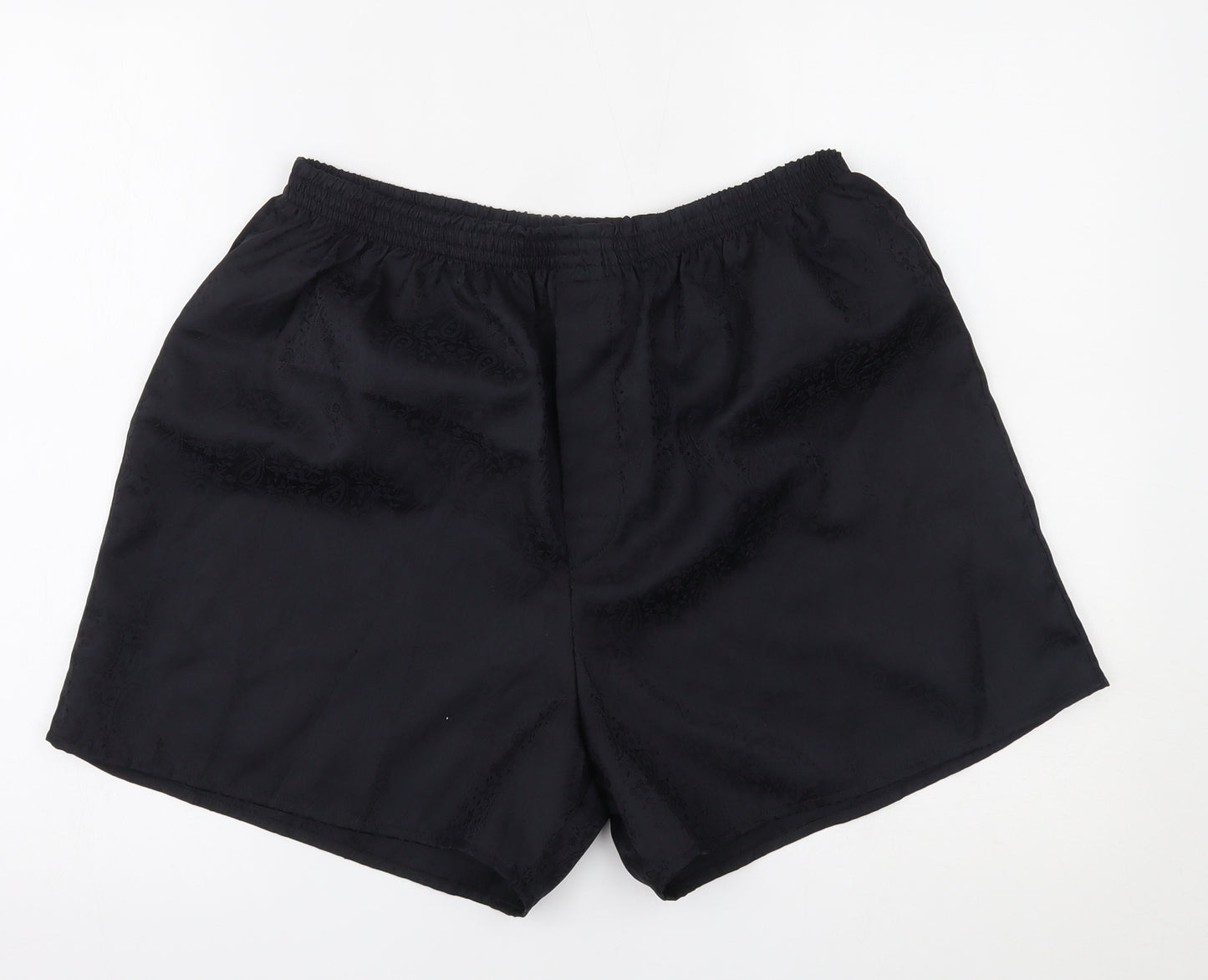 Preworn Womens Black Paisley  Sweat Shorts Size XL