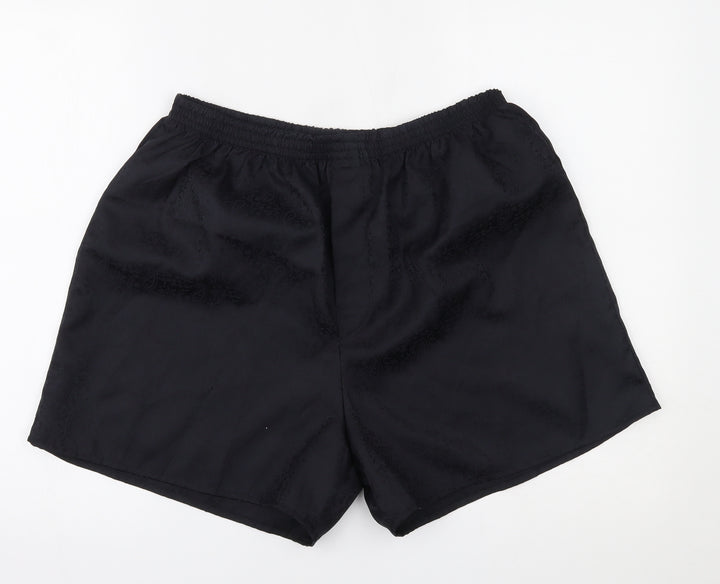 Preworn Womens Black Paisley  Sweat Shorts Size XL
