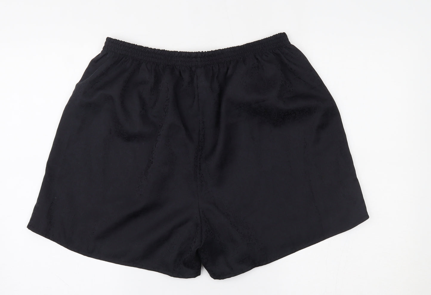 Preworn Womens Black Paisley  Sweat Shorts Size XL