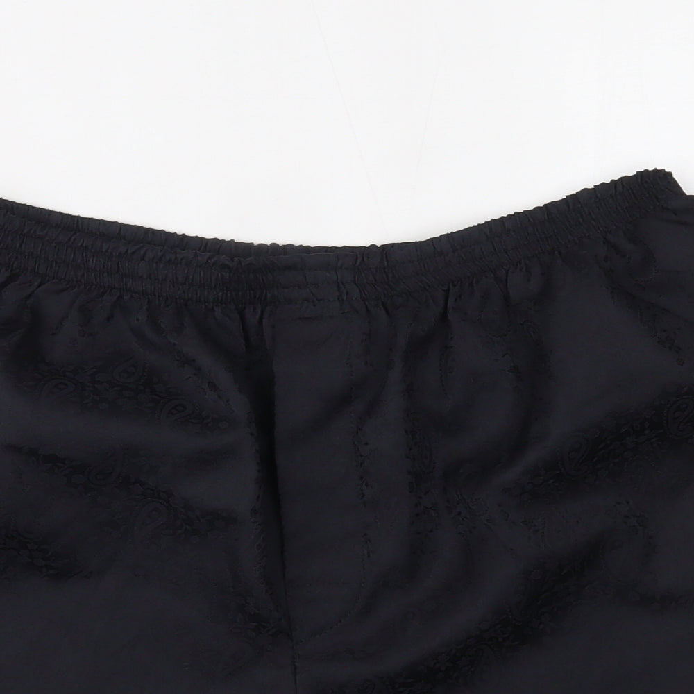 Preworn Womens Black Paisley  Sweat Shorts Size XL