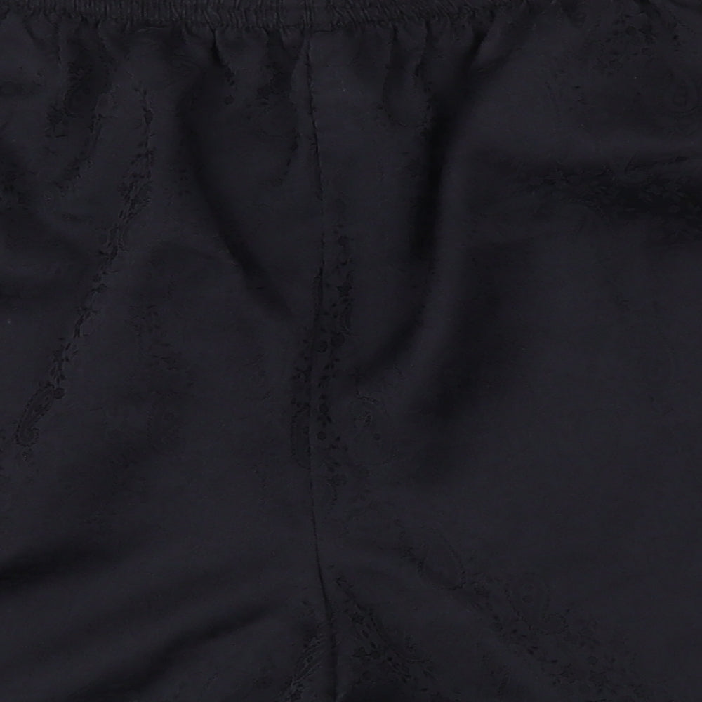 Preworn Womens Black Paisley  Sweat Shorts Size XL