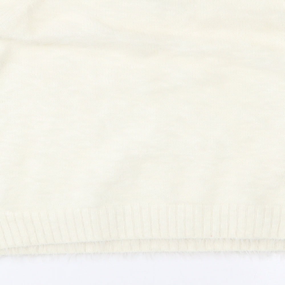 River Island Womens White   Pullover Jumper Size 14