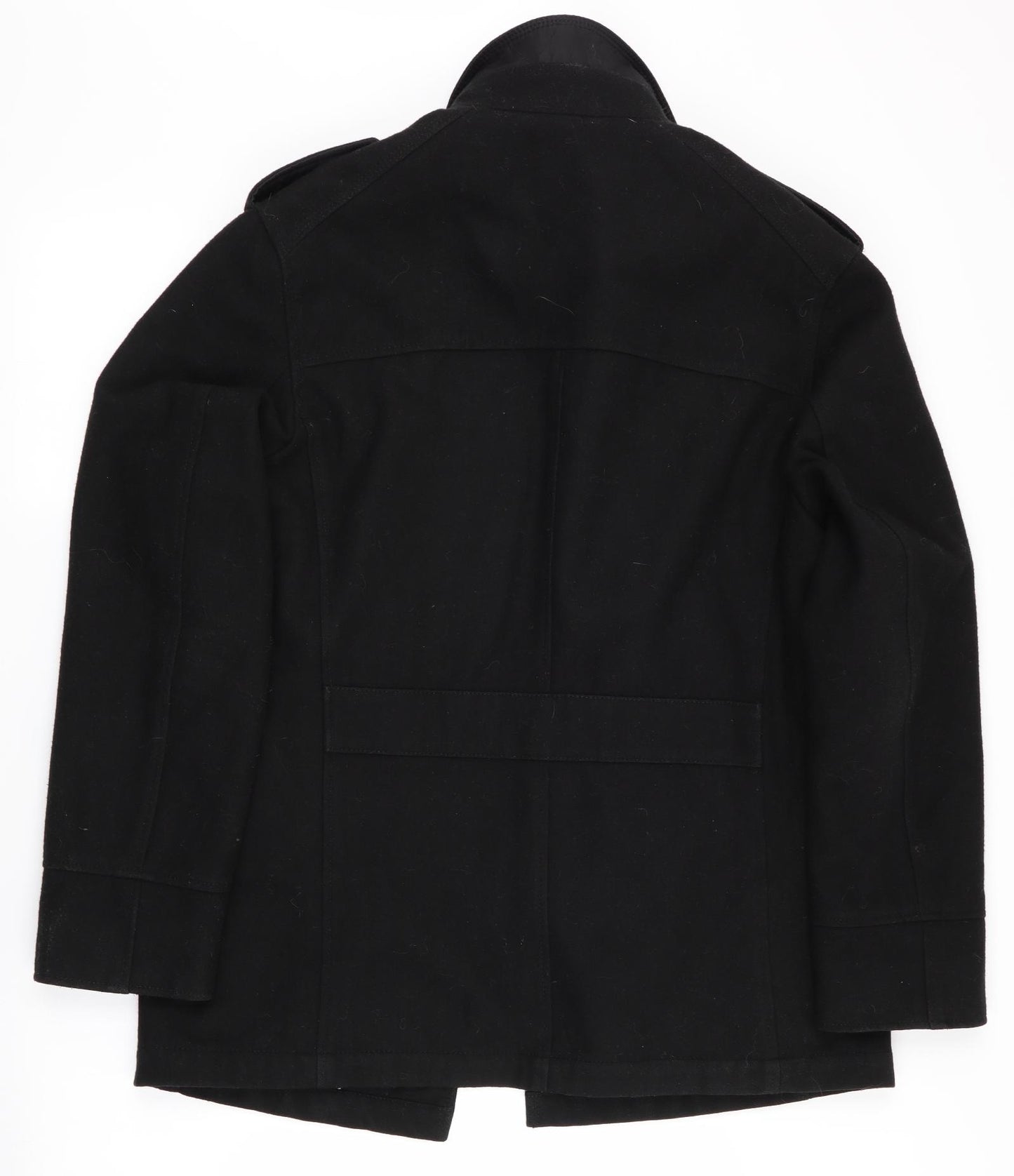 Marks and Spencer Mens Black   Overcoat Coat Size M