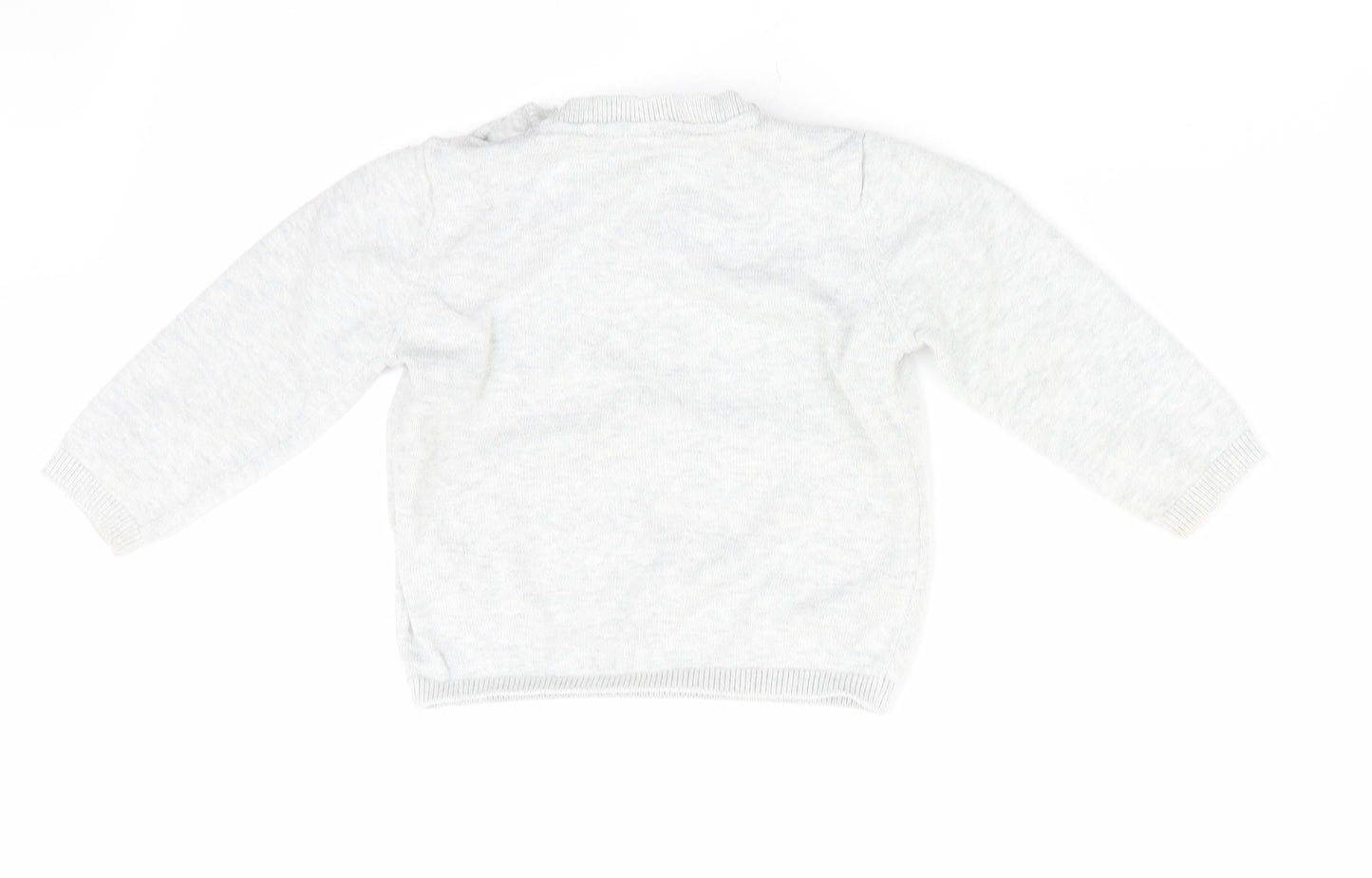 Marks and Spencer Baby Grey   Pullover Jumper Size 9-12 Months  - Start Logo