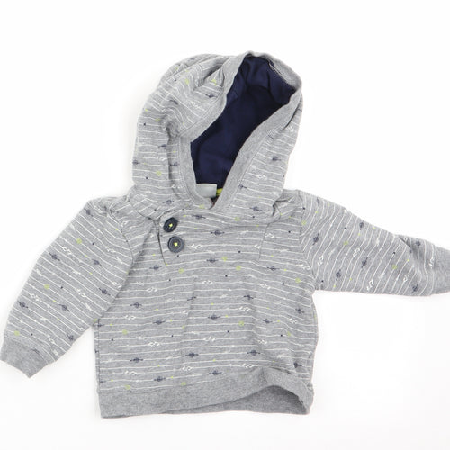 Jarvis Archer Boys Grey Striped  Pullover Jumper Size 9-12 Months  - Hoodie