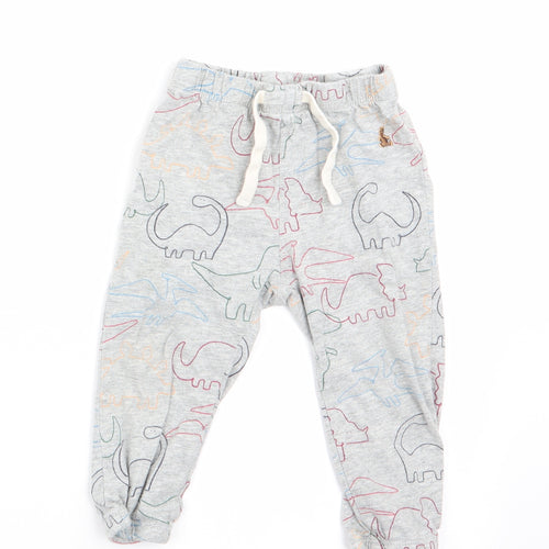 Gap Baby Grey Animal Print  Jogger Trousers Size 12-18 Months
