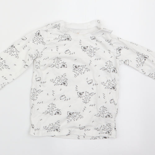 Lupilu Baby White Animal Print  Basic Casual Size 12-18 Months  - Bird print